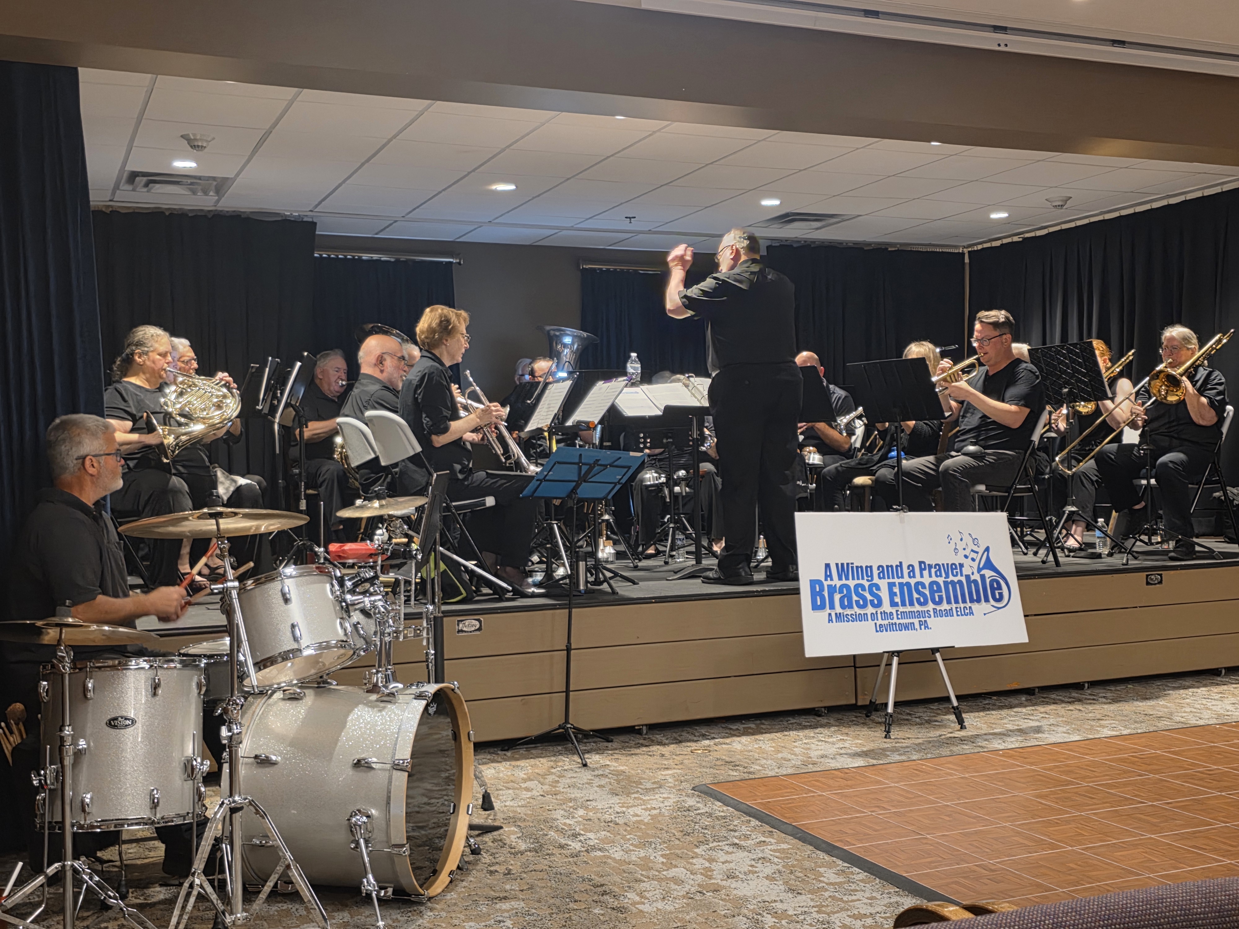 A Wing and a Prayer Brass Ensemble performing at Emmaus Road
